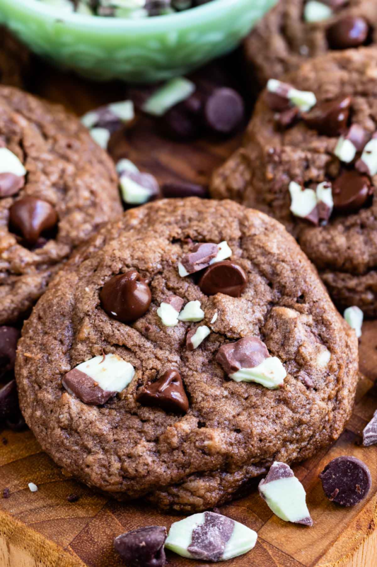 Double Chocolate Mint Cookies